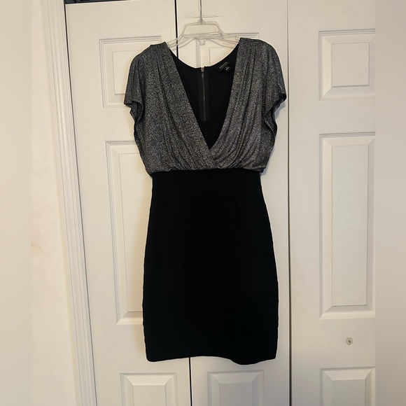 Nicole Dresses & Skirts - Nicole Black and Silver Mini Dress